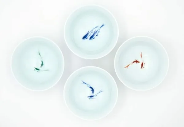 tasse a thé poissons